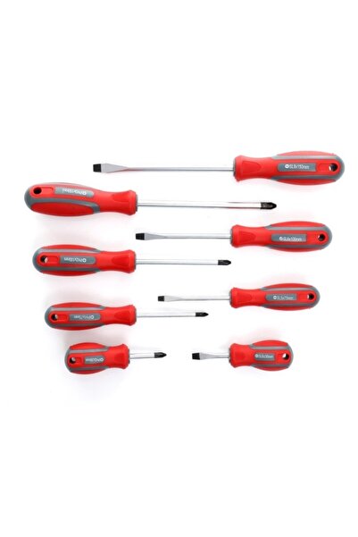 Kraft&dele Set of 8 screwdrivers, KD10252, flat and cross, made of CR-V steel