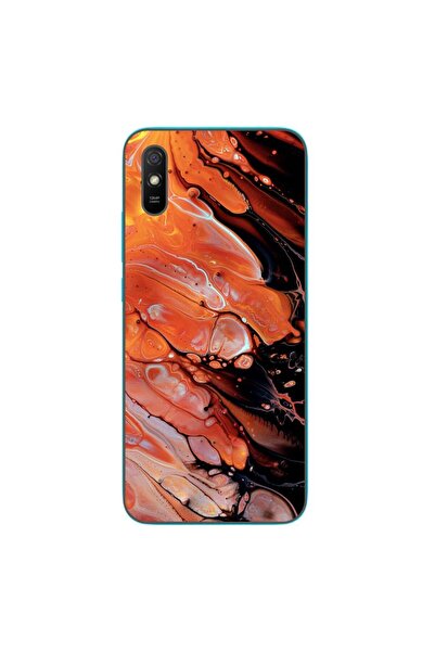 OEM Husa compatibila cu Xiaomi Redmi 9A Silicon Gel Tpu Model Abstract Lava Flow
