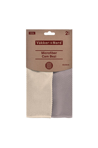 VAKKER NORD Väkker Nord Mikrofiber Cam Bezi 2li 32x32 cm - Leke Ve İz Bırakma...