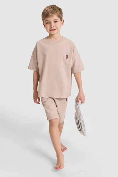 U.S. Polo Assn. Erkek Çocuk Kum Pijama Takımı 50327093-VR085