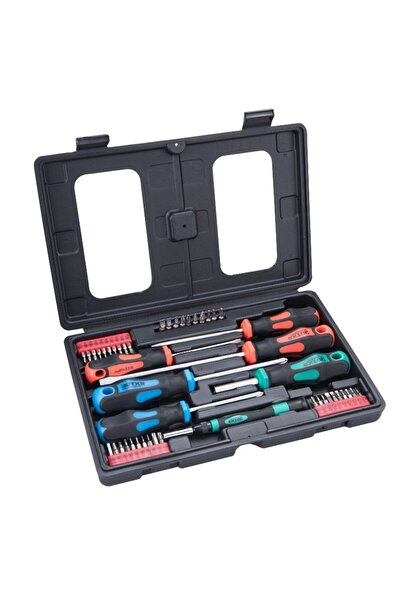 Extol Premium Screwdriver and bit set, Extol Premium, 1/4" bits, 47 pieces, CrV