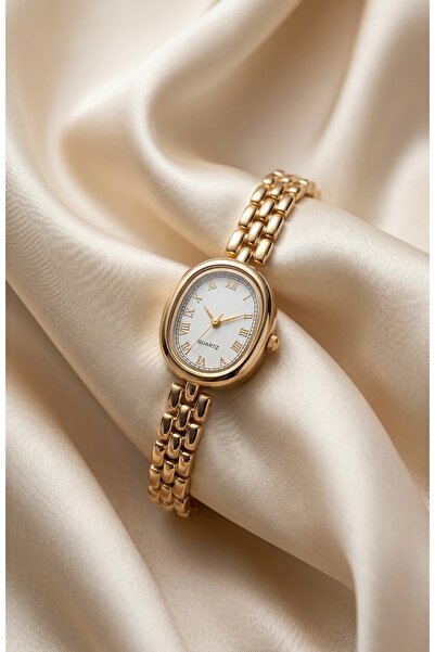 KLISHE Butik Women's Steel Watch Gold Color Vintage Watch Old Money Luxury El...