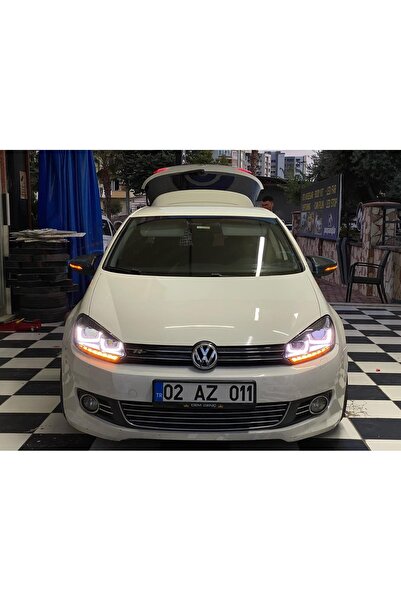 SY Golf 6 u Led far kayan sinyalli mercekli Led far takımı