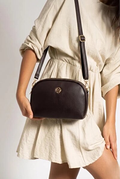 Sanmorris Ss 1298 İKİ GÖZLÜ KADIN KOL ÇANTASI OMUZ ÇAPRAZ ÇANTA KAHVERENGİ