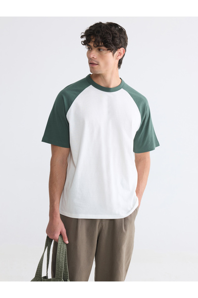LC Waikiki Crew Neck Jersey Raglan Sleeve Men's T-Shirt