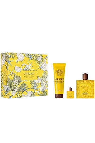 Versace Σετ δώρου Eros Energy, Ανδρικό Eau de Parfum, 100 ml + 5 ml και Αφρόλ...