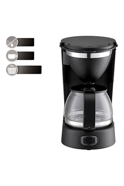 OEM Aparat de cafea negru cu filtru detașabil 750ml - 650W