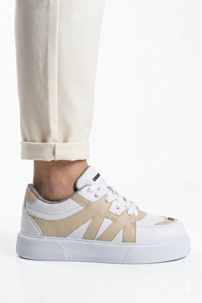 Zerenyus Zrc2407 high quality thick sole men's sneaker white beige
