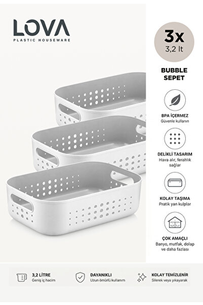 Lova Bubble Kapaksız Çok Amaçlı Organizer Düzenleyici (3 Adet)
