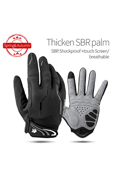 choice2 L 91040 black Bike Gloves with Thick SBR Shock-Absorbing Palm - Touch...