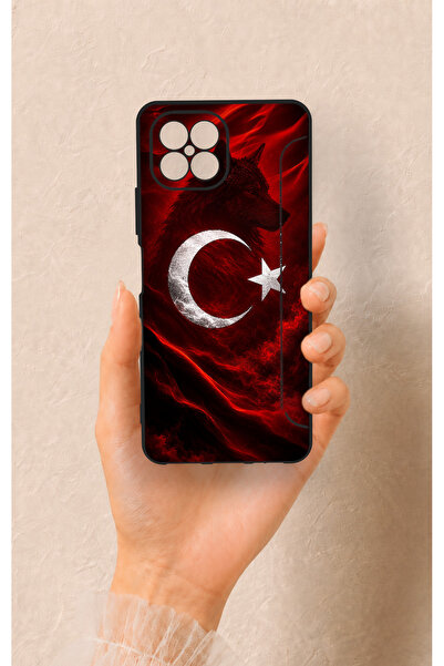 Vip Case Omix X600 Uyumlu Kurt Türk Bayrağı Desenli Silikon Kılıf
