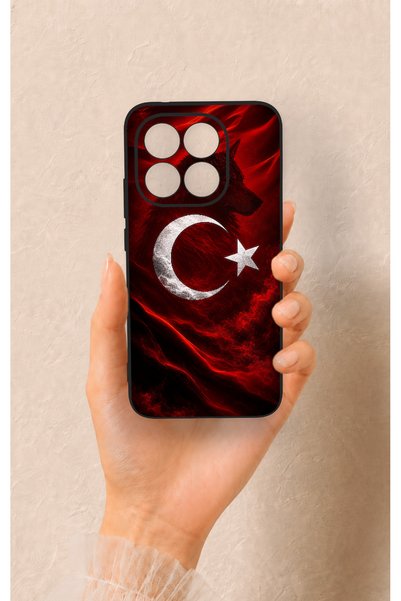 Vip Case Mi 15t 5g Compatible Silicone Case with Wolf Turkish Flag Pattern