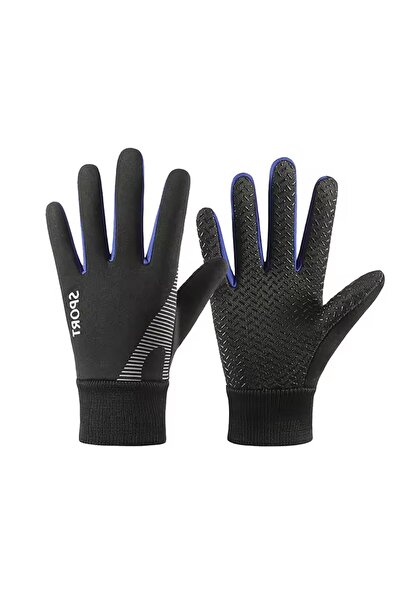 Choice M Blue Winter Kid's Warm Riding Gloves Silicone Anti Slip Waterproof W...