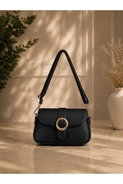 zemihra Geantă de umăr și crossbody pentru femei, cu cataramă aurie, lățime 2...