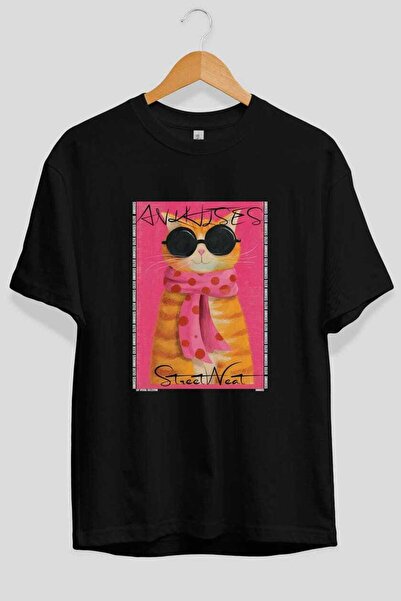 Ankhises Μπλουζάκι  "For the Love of Cats " με στάμπα γάτας στο μπροστινό μέρ...