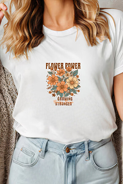 Sarah's Boutique Women's T-shirt – 100% cotton – Flower Power