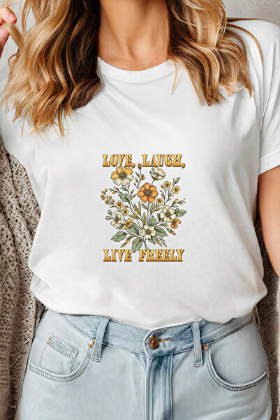 Sarah's Boutique Women's T-shirt – 100% cotton – Love Laugh