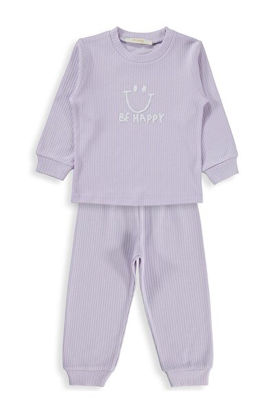 Minidamla Pijama sa osmehnutim licem za uzrast 1-7 godina - lila