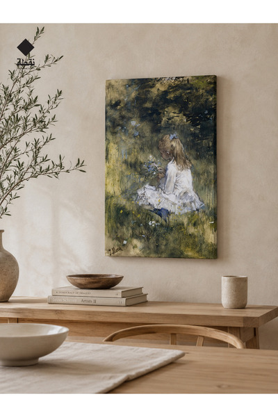 Nuqta لوحة فنية جدارية كانفس فاخرة بإطار مخفي مقاس 40x60 سم