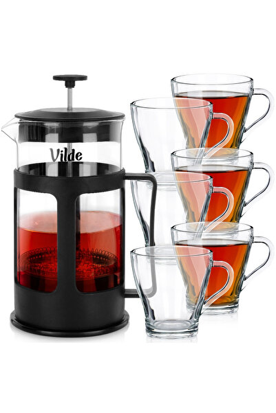 Orion Set de presă pentru cafea și ceai cu 6 pahare, 7 piese