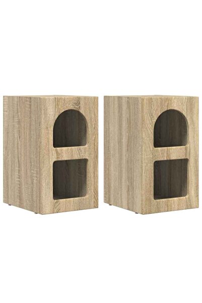 vidaxl Noptieră 2 pcs Stejar Sonoma 29,5 x 33,5 x 50 cm Lemn compozit