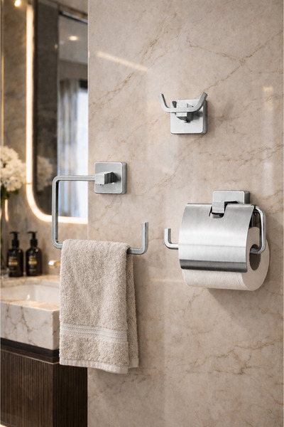 DMR HOME Luxury Antique Stainless Bathroom Accessory Set – Towel Holder, Toil...