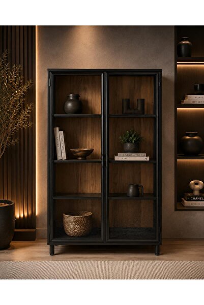 larissa design ahşap vitrin
