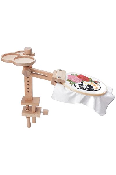 UNICRAFTALE Adjustable embroidery stand, made of beech wood, 38 x 20 x 18cm