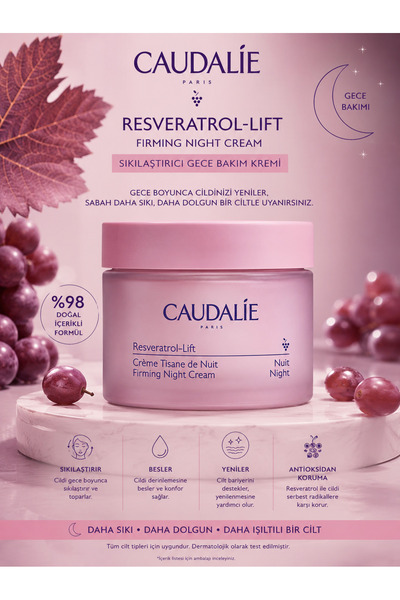 Caudalie Resveratrol Lift Anti-Wrinkle and Skin Renewing Night Care Cream 50ml