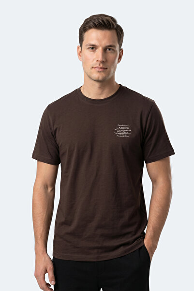 SOO Zahir Men's Cotton Coffee T-Shirt