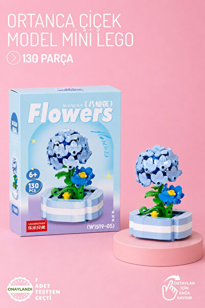 Nandy Home Ortanca Çiçek Model Karakter Figürü 3D Yapı Oyuncakları - 130 Parça