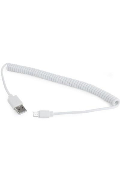 Gembird CC-mUSB2C-AMBM-6-W Καλώδιο USB 2.0 σε Micro-USB, 1,8μ, Σπιράλ, Χρυσό,...
