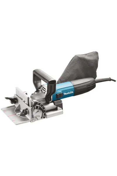 Makita PJ7000J Biscuit Jointer, 700W, Aluminum Body, 110mm Blade, 0-90° Adjus...