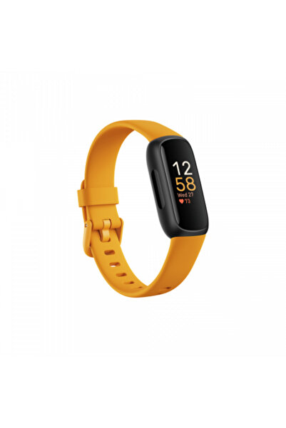 Fitbit Inspire 3 Fitness Tracker, Bluetooth, Water Resistant, Black/Orange