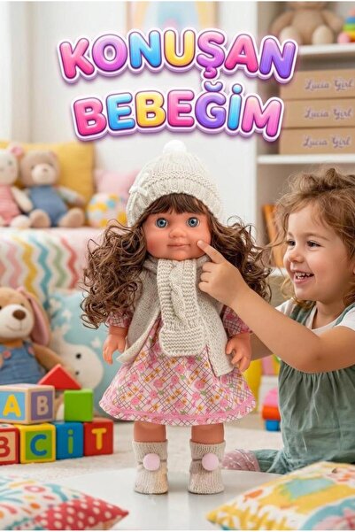 Tıfıl Toys Lucia Girl Konuşan 35 cm - Etkileşimli Kolları Bacakları ve Kafası...