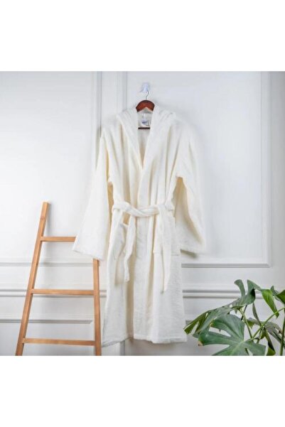 Alhabib bedding روب نداف بقبعة قطن 100% فاخر أبيض مقاس XXL عدد القطع 1