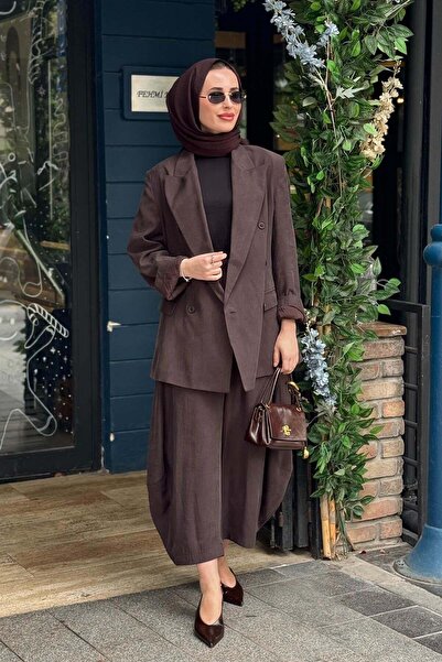 QOOQ STORE QOOQ İris Pantolonlu Takım 26SS611T Bitter