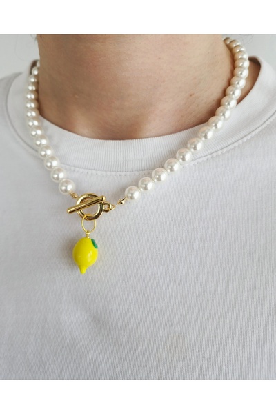 ONEPRETTYWISH Limon Murano İnci Kolye