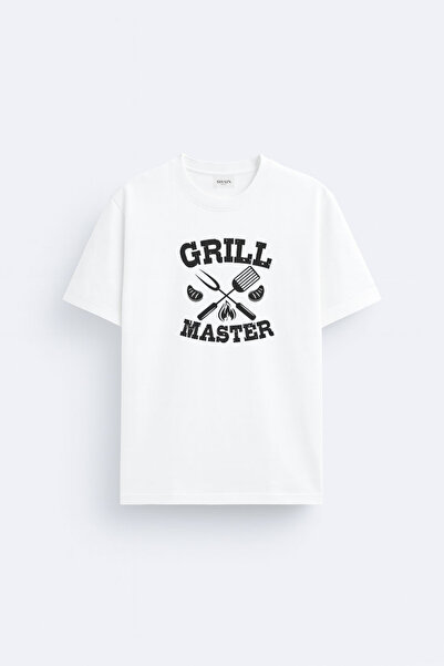 cesita Cheff Chef Printed Cotton Crew Neck White T-Shirt T-Shirt
