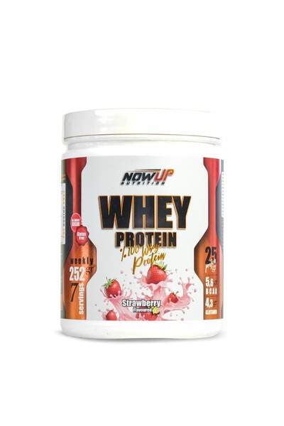NOWUP NUTRITION بروتين مصل اللبن 100% بنكهة الفراولة 252 جرام |   25 جرام بروتين