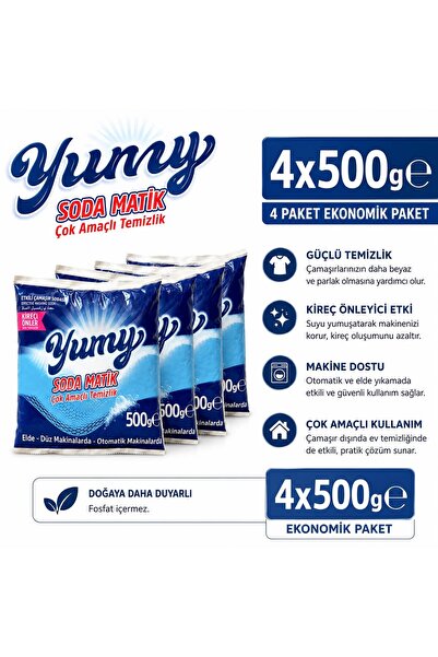 Yumy Çamaşır Sodası 500 Gr. 4 Adet
