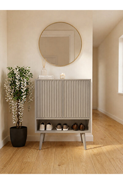 enwood Capella MDF Ayakkabılık ve Çok Amaçlı Dolap Raflı ve Kapaklı 60 cm