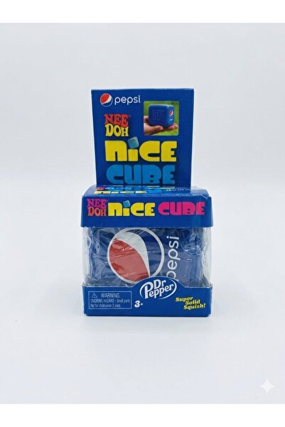 Needoh Jucarie antistres Nice Cube,editie Pepsi,cub senzorial squishy,albastr...