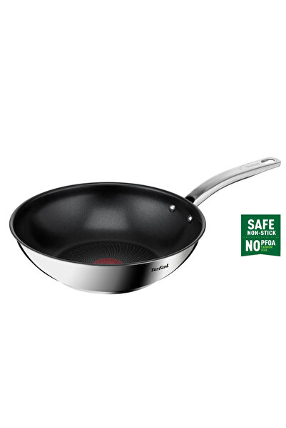 TEFAL Tigaie wok Intuition B8171944, 28 cm, Thermo-Signal ™   indicator, indu...