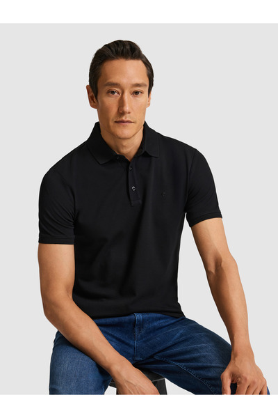 Cacharel Black Slim Fit Basic T-Shirt 50320657-Vr046