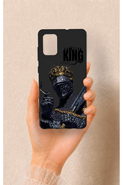 Vip Case Samsung-A71 Uyumlu King Desenli Silikon Kılıf