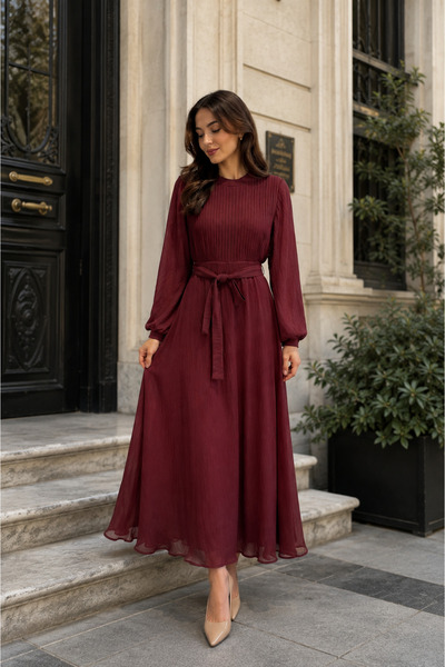 Kayra Pilise Detaylı Elbise