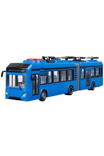 Avaleea Troleibuz Albastru cu Usi Care se Deschid, Sunete si Lumini 42 cm, Ju...