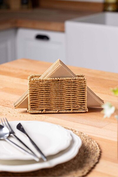 DİLAY HOME New Generation Rattan Napkin Holder Rectangular