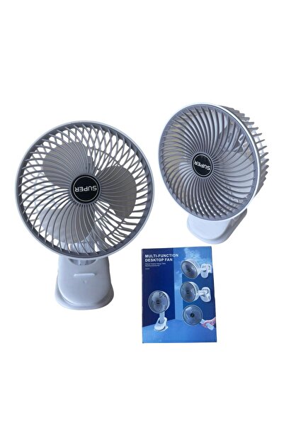 ADIRI SHOP Ventilator portabil multifuncțional USB, cu suport și clemă, 3 tre...
